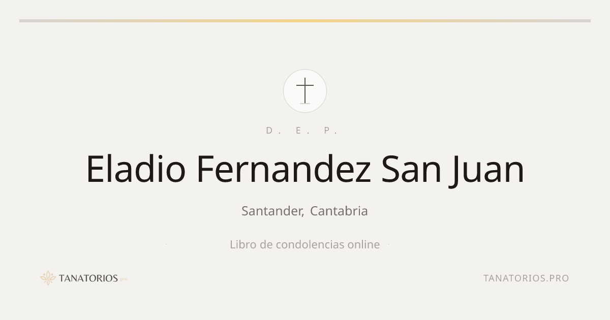 Memorial de Eladio Fernandez San Juan