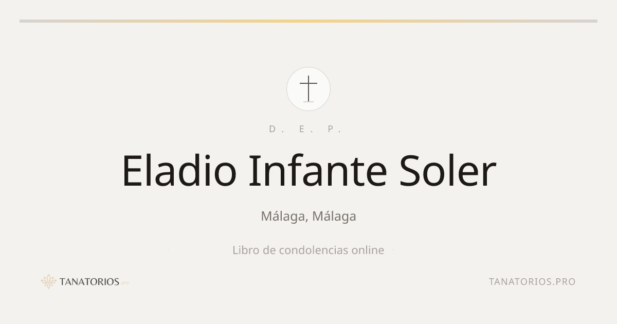 Memorial de Eladio Infante Soler