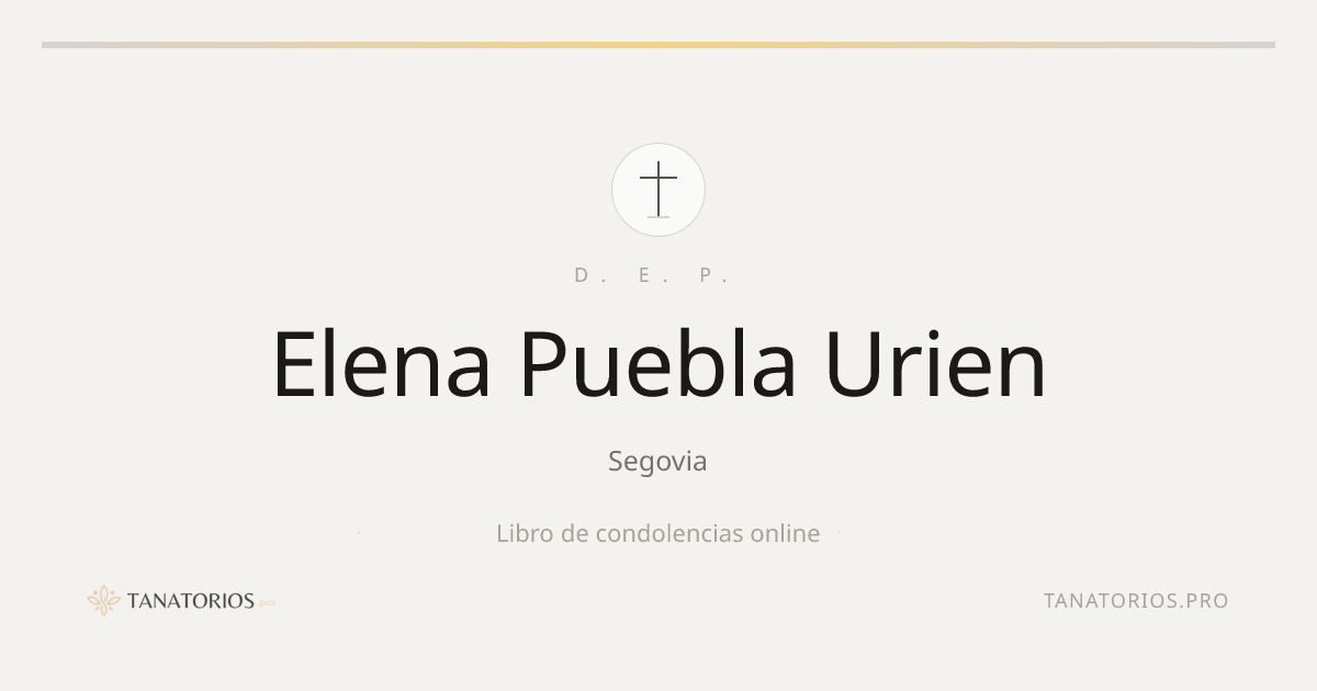 Memorial de Elena Puebla Urien