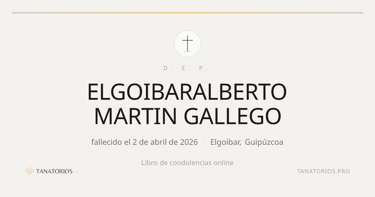 Memorial de ELGOIBARALBERTO MARTIN GALLEGO