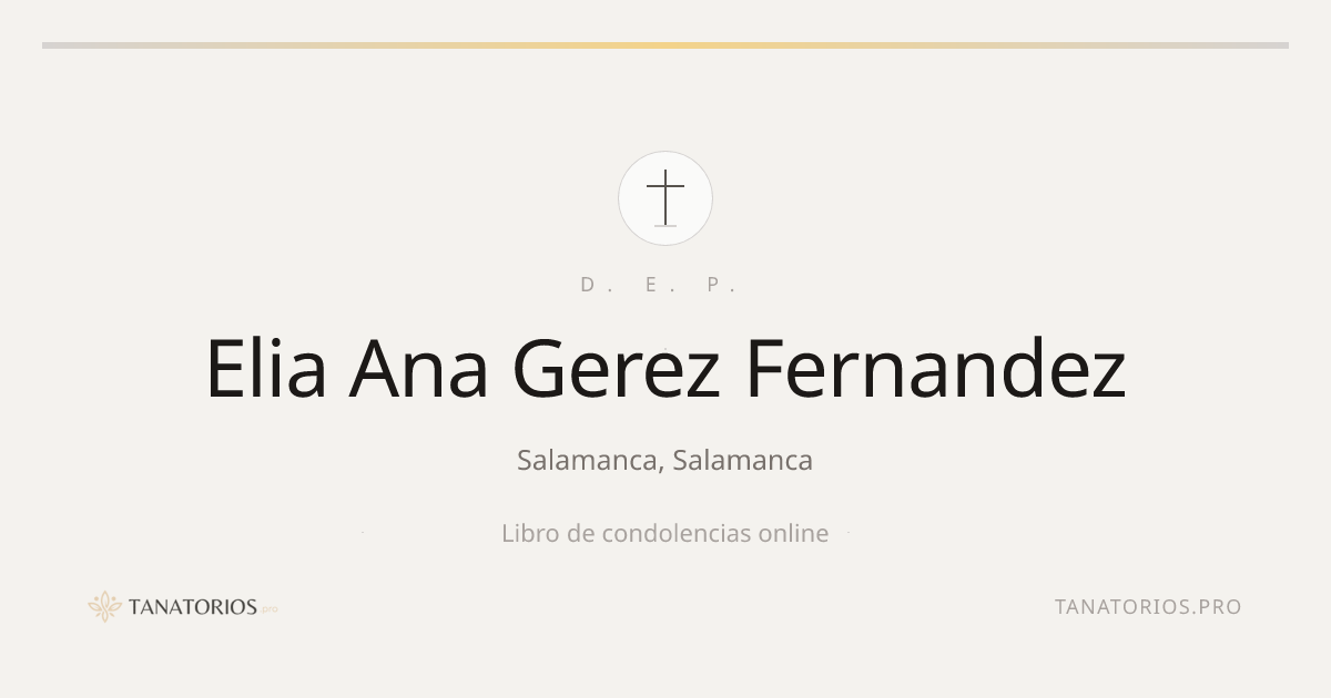 Memorial de Elia Ana Gerez Fernandez