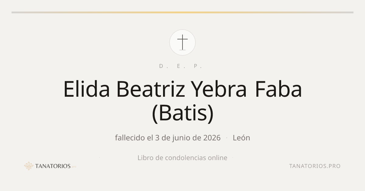 Memorial de Elida Beatriz Yebra Faba (Batis)