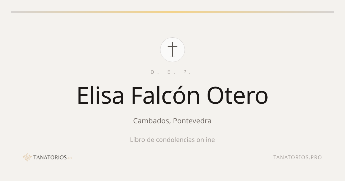 Memorial de Elisa Falcón Otero