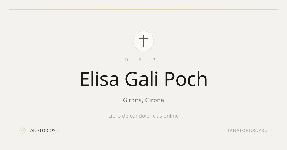 Memorial de Elisa Gali Poch