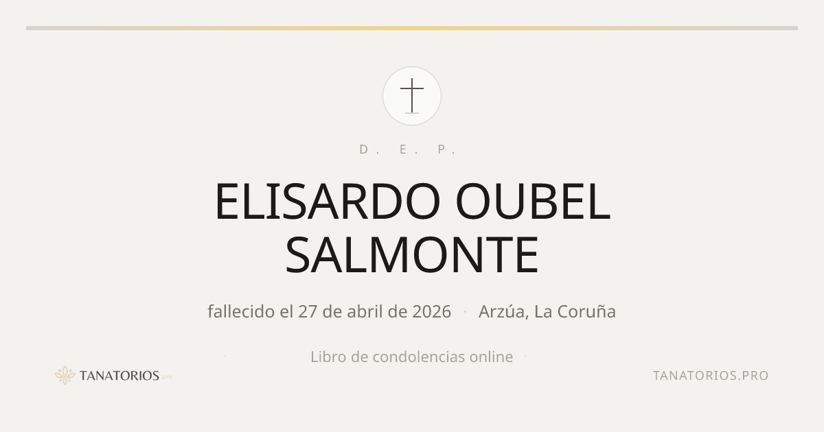 Memorial de ELISARDO OUBEL SALMONTE