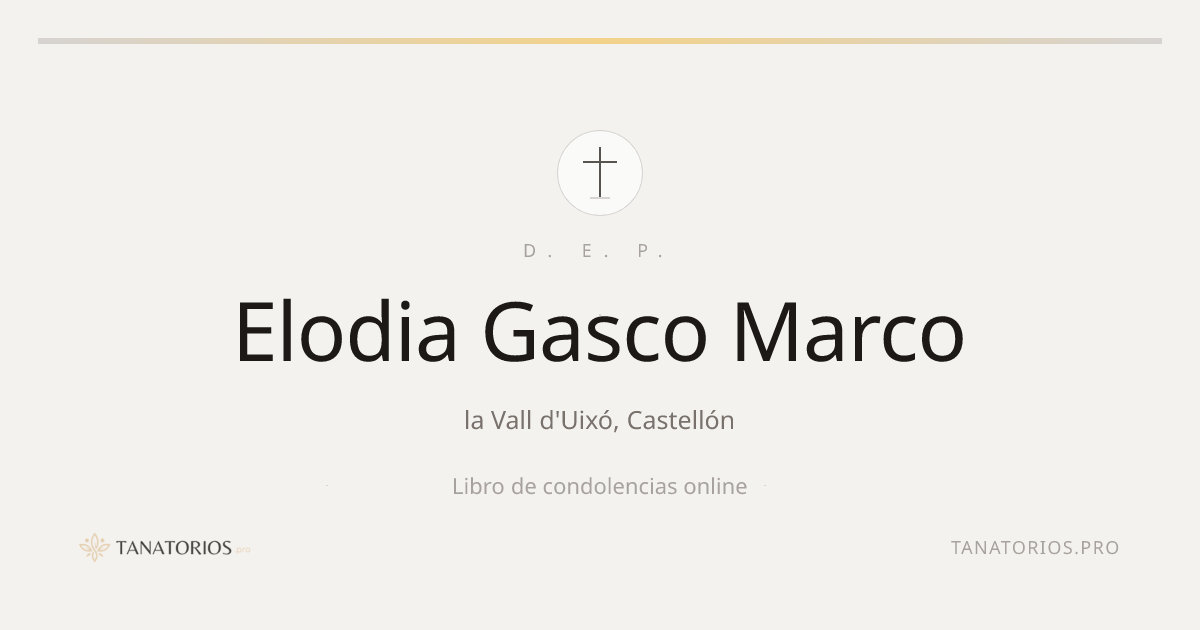 Memorial de Elodia Gasco Marco