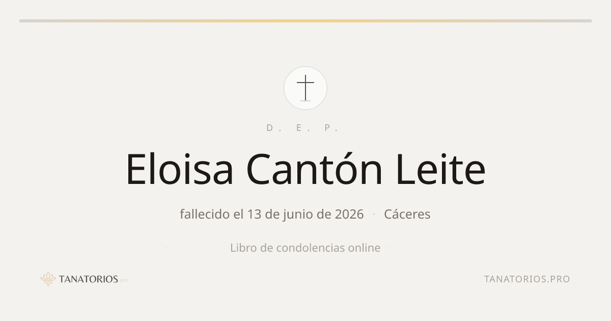 Memorial de Eloisa Cantón Leite