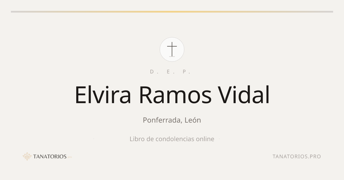 Memorial de Elvira Ramos Vidal