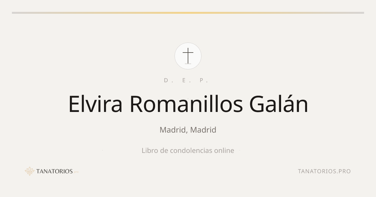 Memorial de Elvira Romanillos Galán