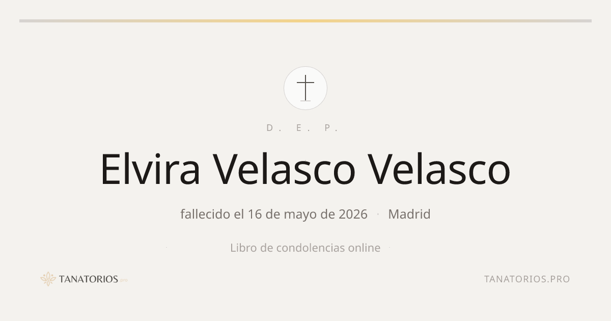 Memorial de Elvira Velasco Velasco