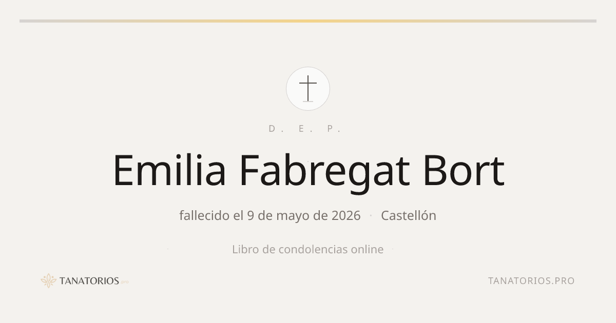 Memorial de Emilia Fabregat Bort