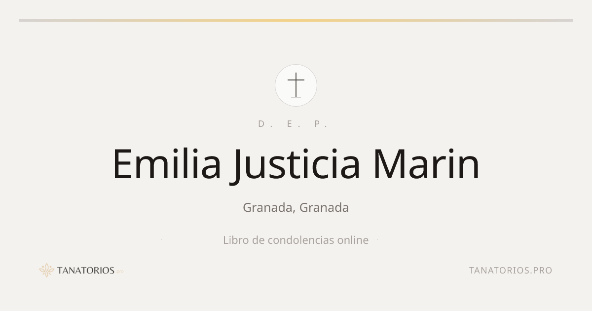 Memorial de Emilia Justicia Marin