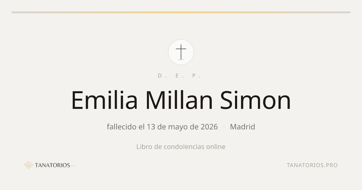 Memorial de Emilia Millan Simon