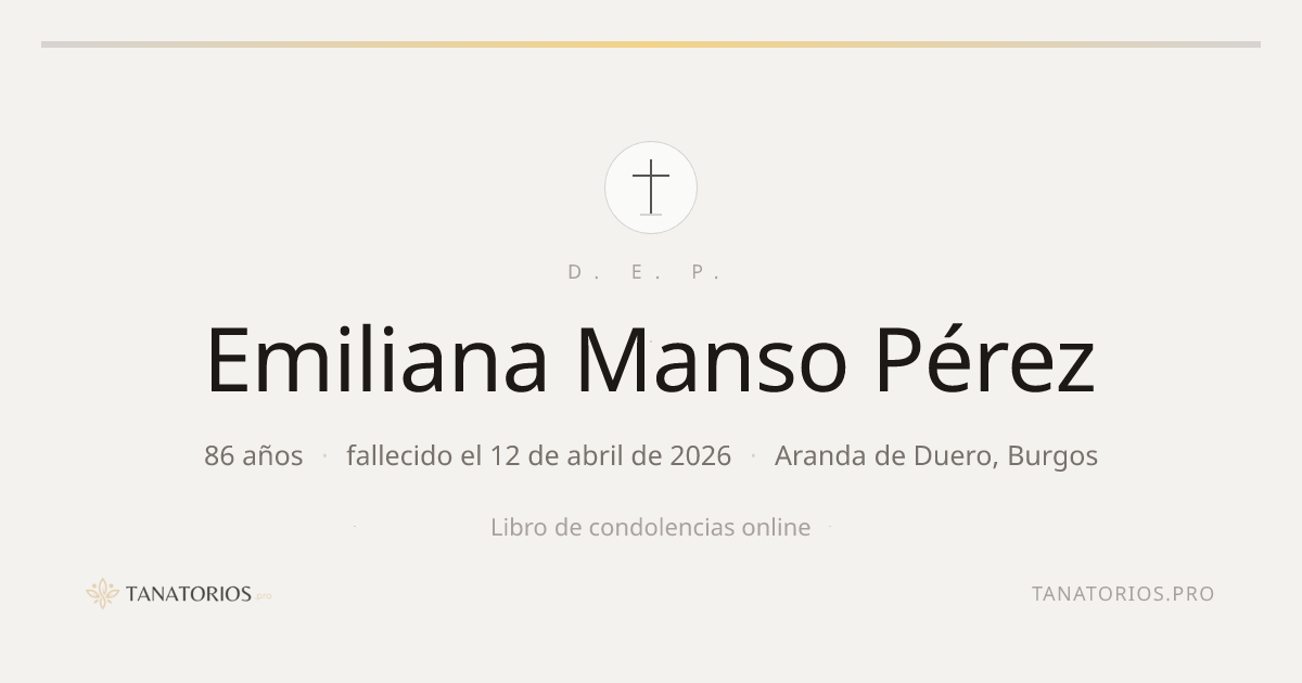 Memorial de Emiliana Manso Pérez