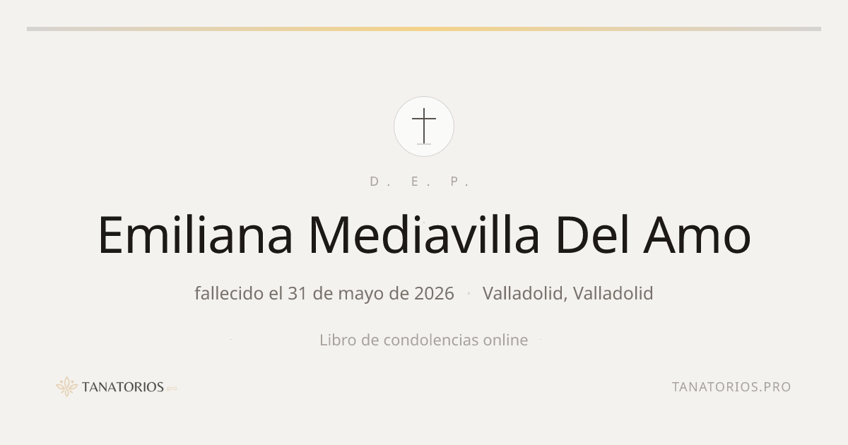 Memorial de Emiliana Mediavilla Del Amo
