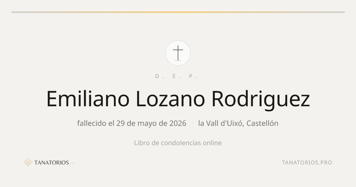 Memorial de Emiliano Lozano Rodriguez
