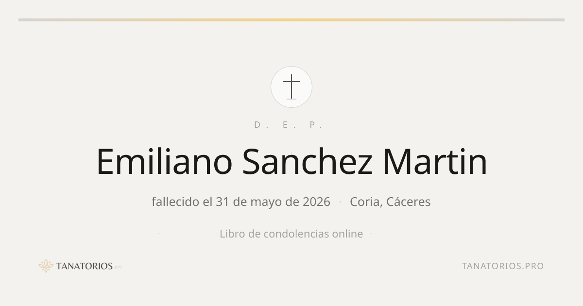 Memorial de Emiliano Sanchez Martin