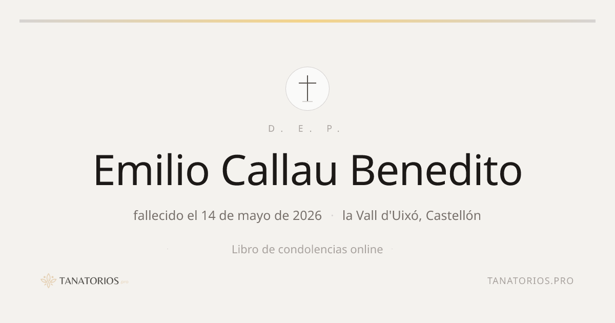 Memorial de Emilio Callau Benedito