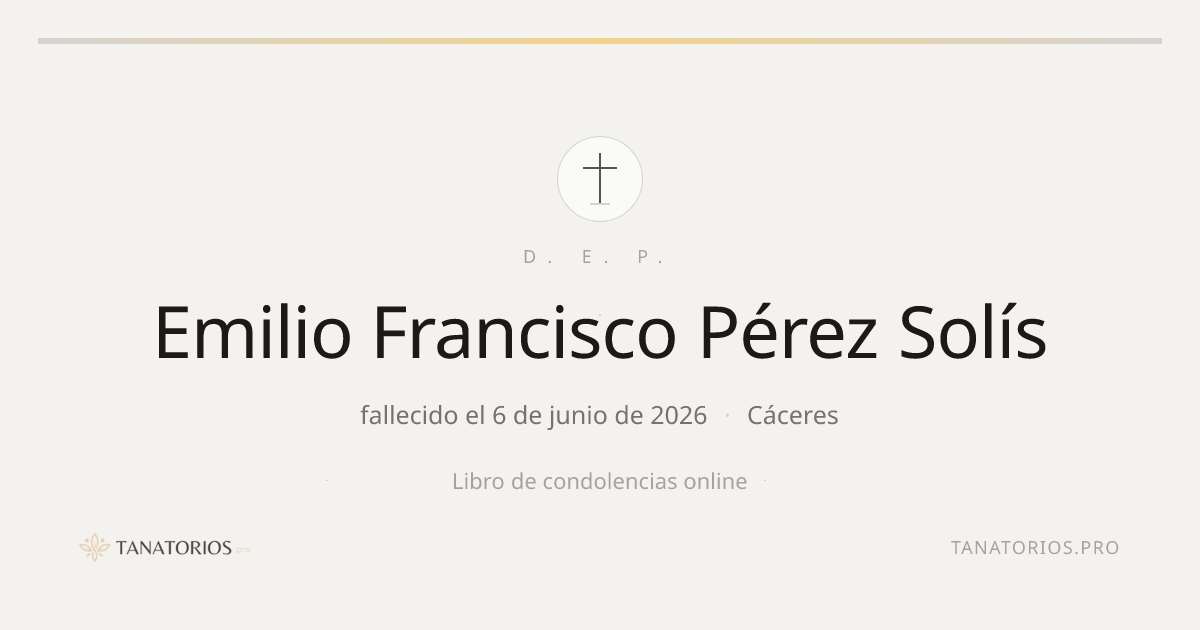 Memorial de Emilio Francisco Pérez Solís