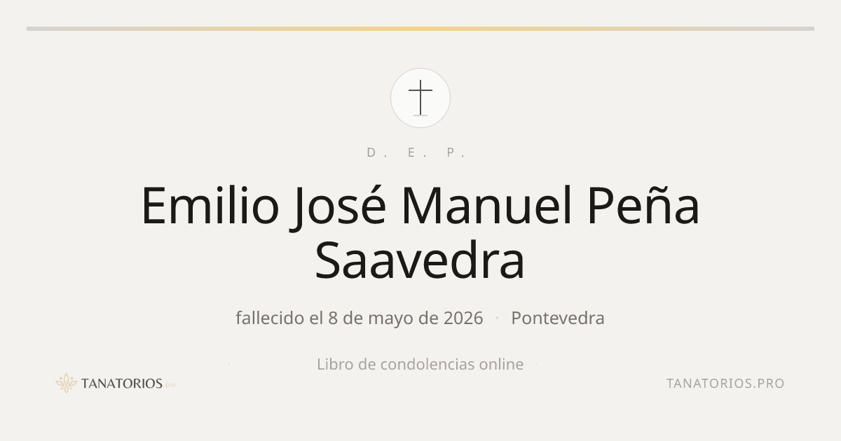 Memorial de Emilio José Manuel Peña Saavedra