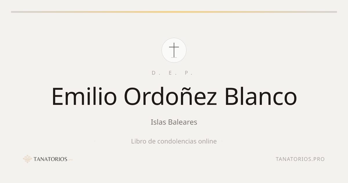 Memorial de Emilio Ordoñez Blanco