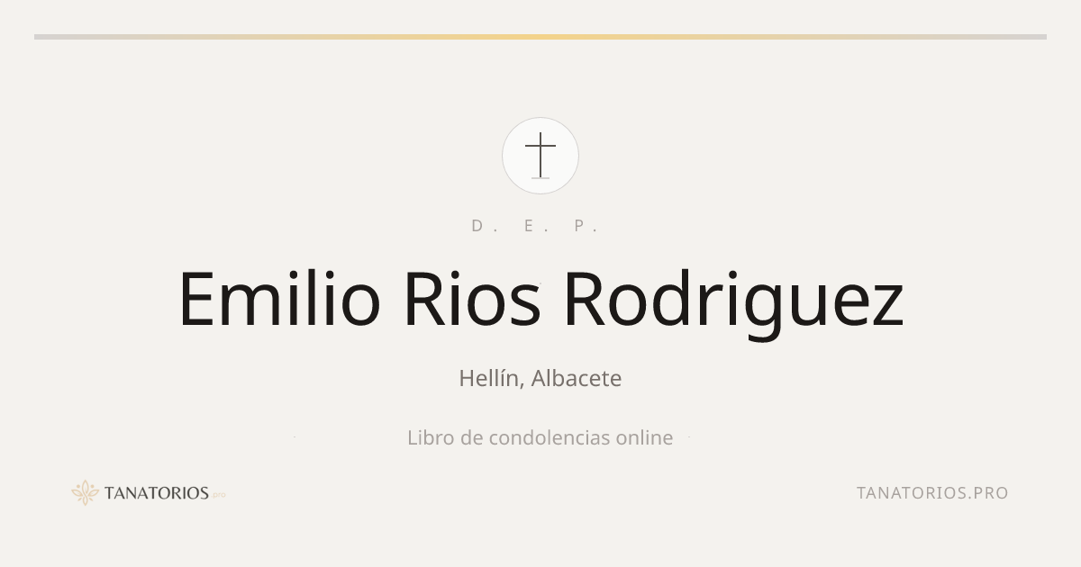 Memorial de Emilio Rios Rodriguez