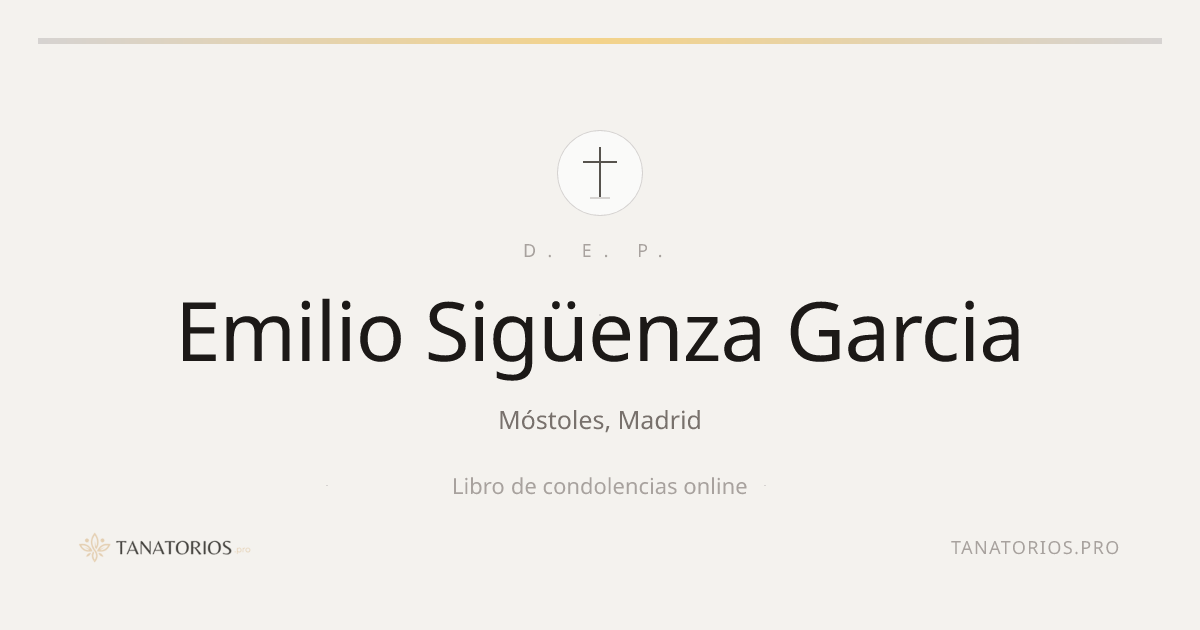 Memorial de Emilio Sigüenza Garcia