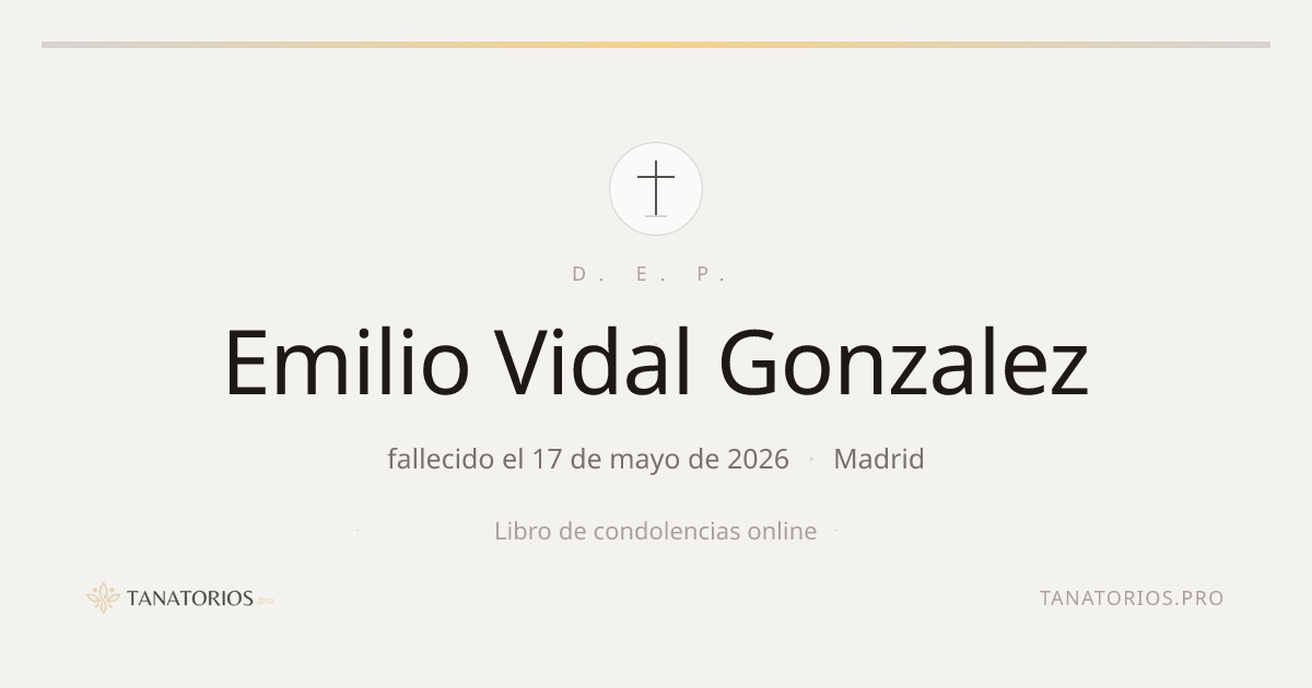 Memorial de Emilio Vidal Gonzalez