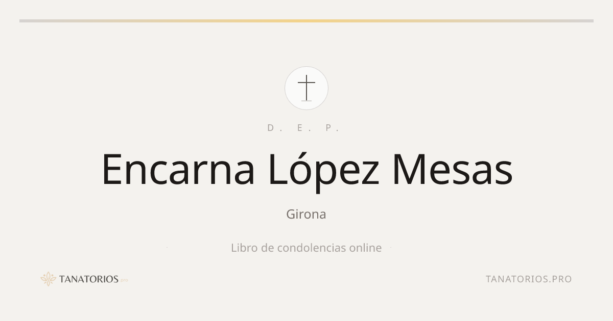 Memorial de Encarna López Mesas