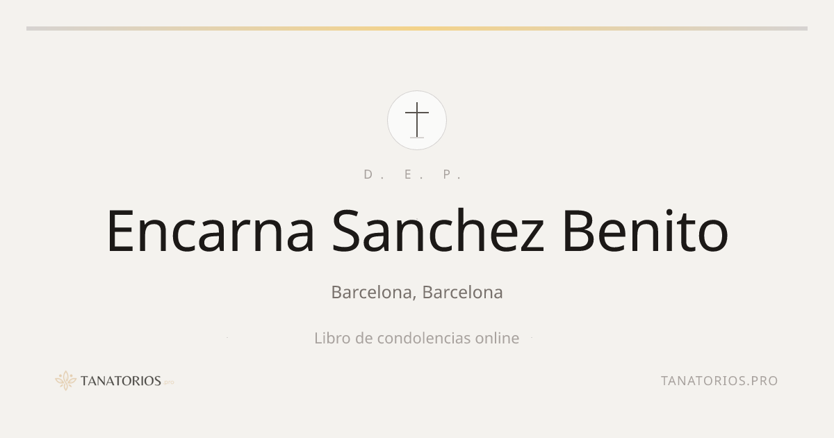 Memorial de Encarna Sanchez Benito