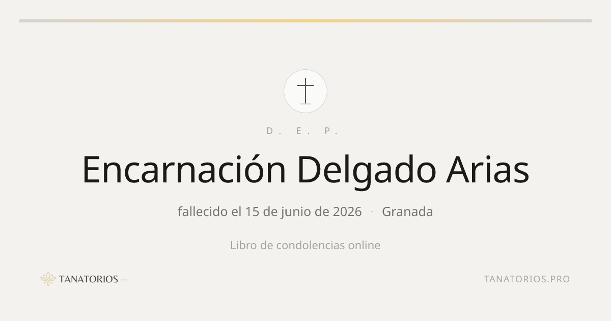 Memorial de Encarnación Delgado Arias