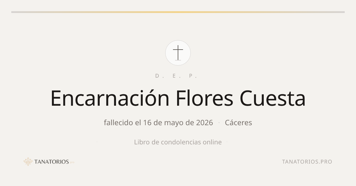 Memorial de Encarnación Flores Cuesta