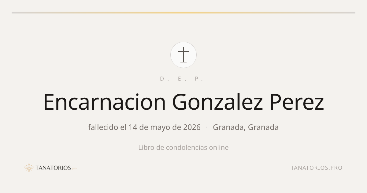 Memorial de Encarnacion Gonzalez Perez