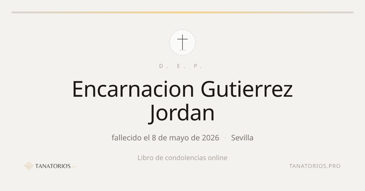 Memorial de Encarnacion Gutierrez Jordan