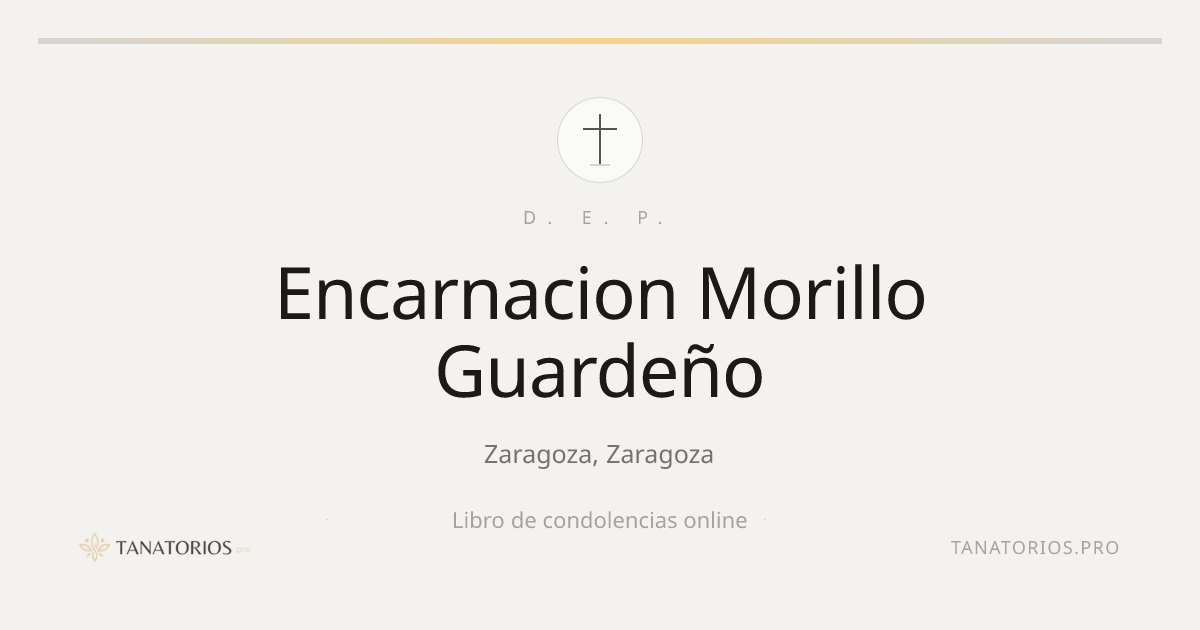 Memorial de Encarnacion Morillo Guardeño