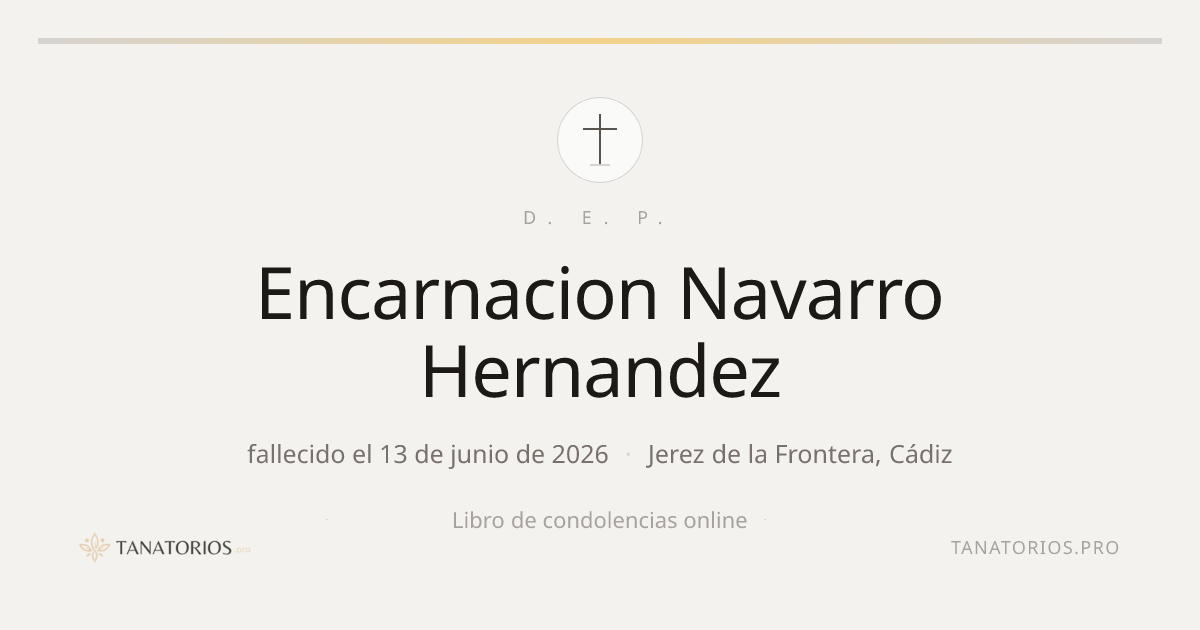 Memorial de Encarnacion Navarro Hernandez