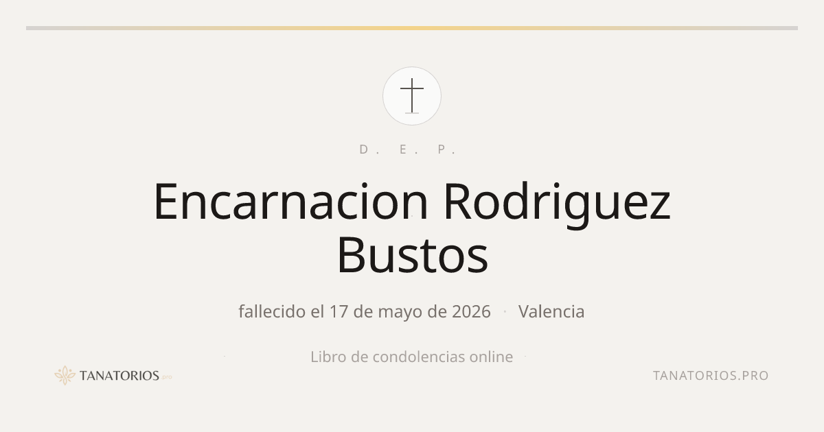 Memorial de Encarnacion Rodriguez Bustos