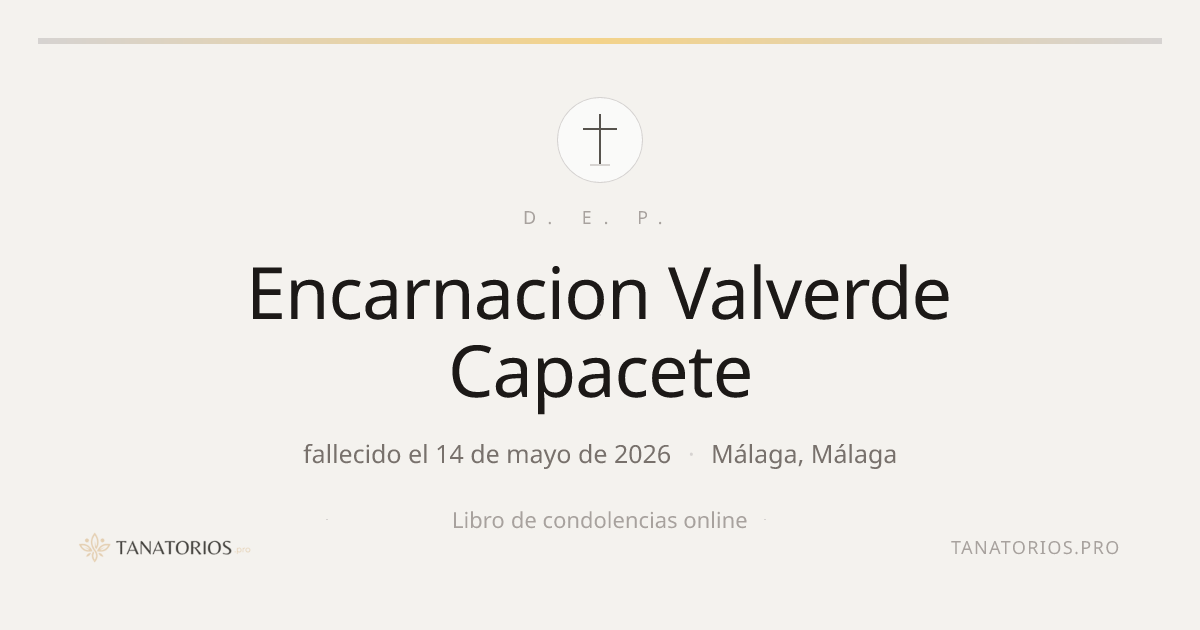 Memorial de Encarnacion Valverde Capacete
