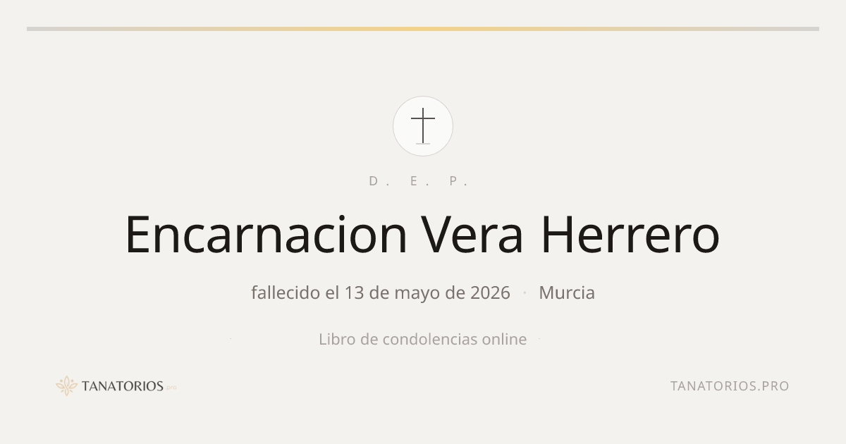 Memorial de Encarnacion Vera Herrero