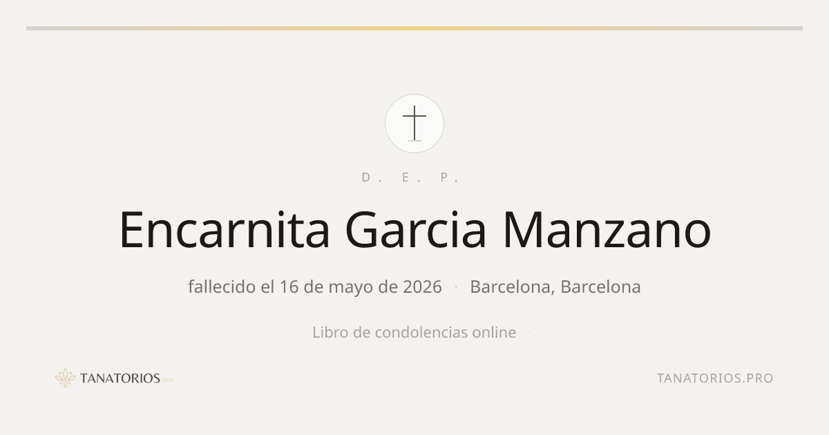 Memorial de Encarnita Garcia Manzano