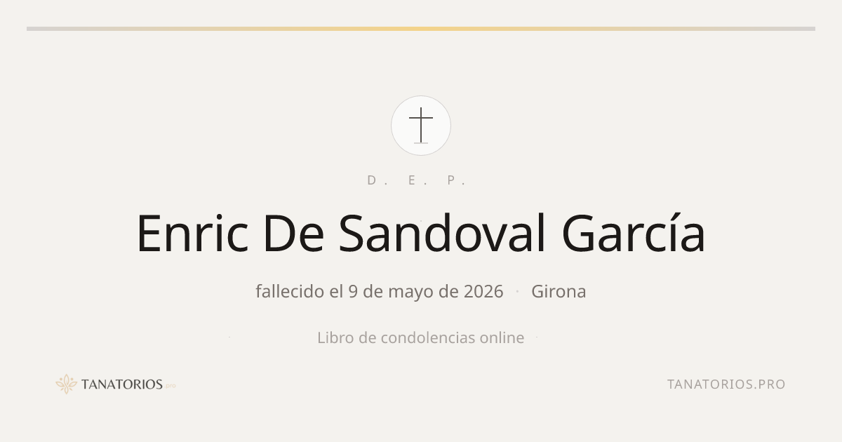 Memorial de Enric De Sandoval García