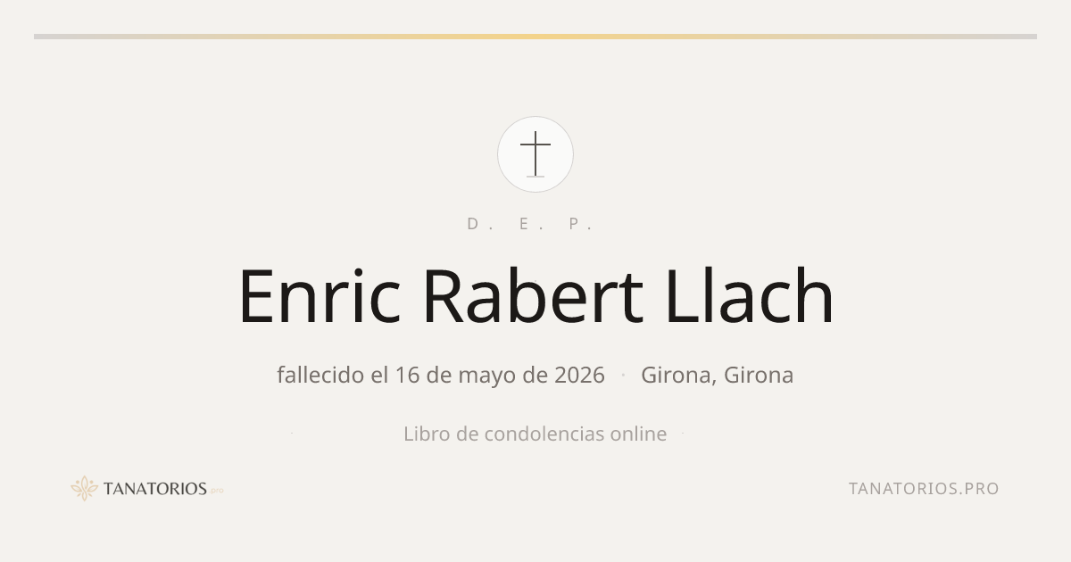 Memorial de Enric Rabert Llach