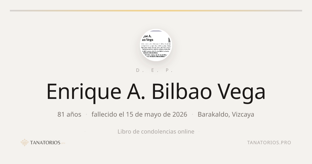 Memorial de Enrique A. Bilbao Vega