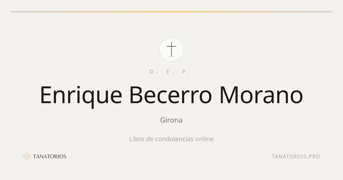 Memorial de Enrique Becerro Morano