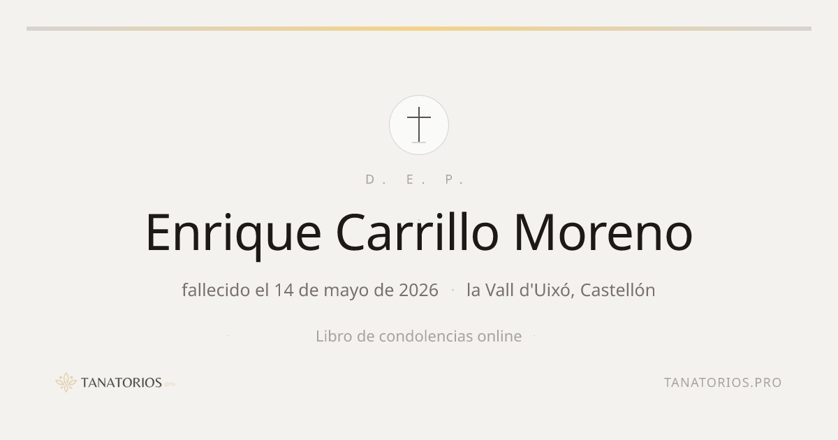Memorial de Enrique Carrillo Moreno