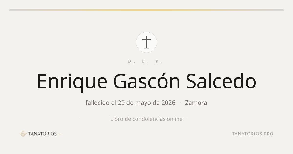 Memorial de Enrique Gascón Salcedo
