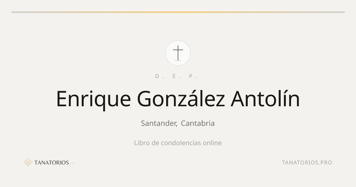 Memorial de Enrique González Antolín