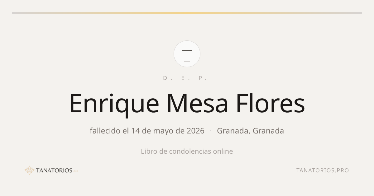 Memorial de Enrique Mesa Flores