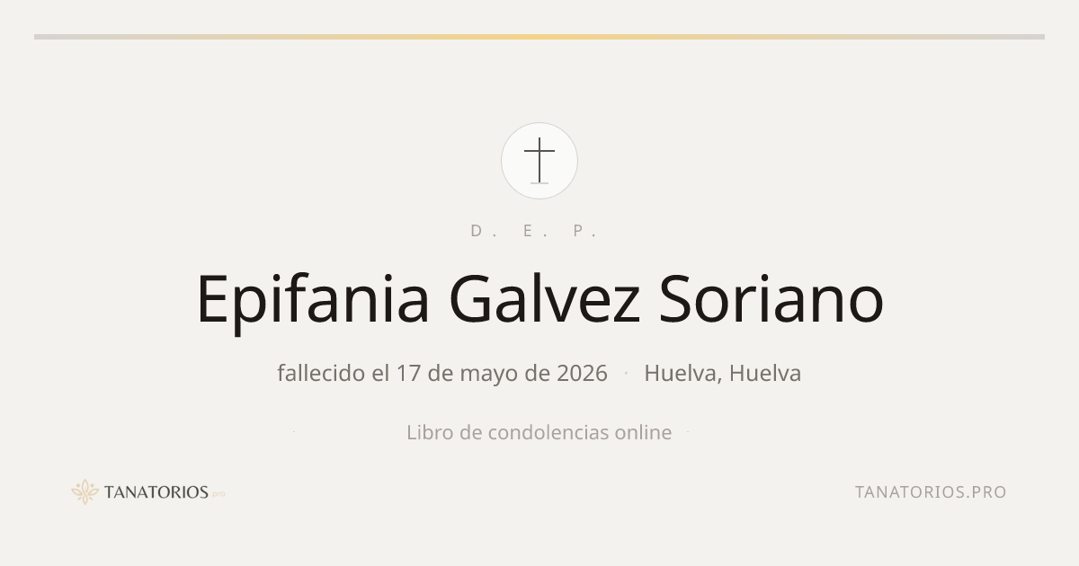 Memorial de Epifania Galvez Soriano
