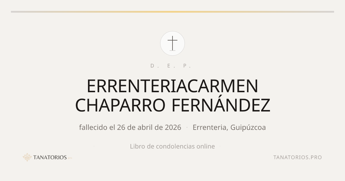 Memorial de ERRENTERIACARMEN CHAPARRO FERNÁNDEZ
